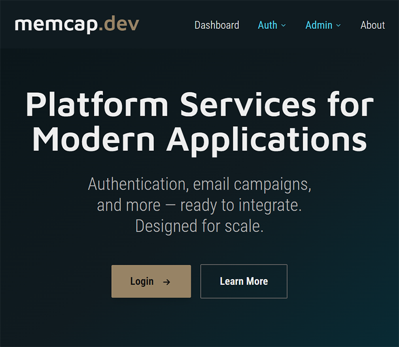Memcap.dev Platform